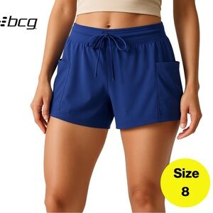 3/for $12 🍒 Women's Deep Blue Athletic Shorts with Side Pockets 💙 (Size 8)